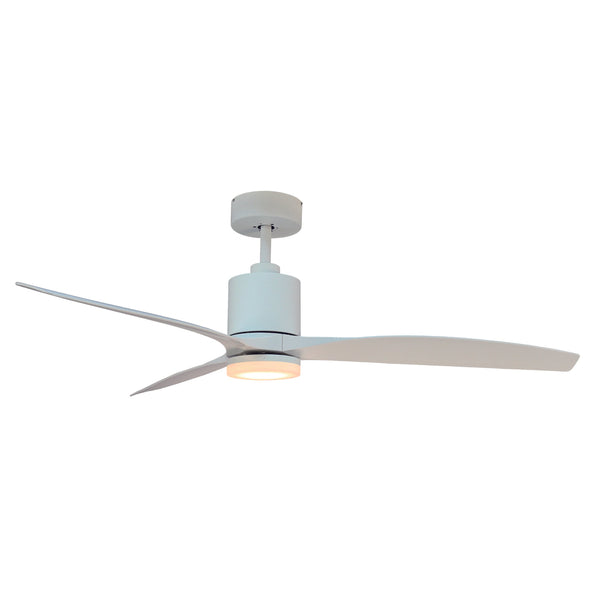 Ventilador de techo inteligente Forno Voce Tripolo de 60 pulgadas con activación por voz en blanco (CF00260-W)