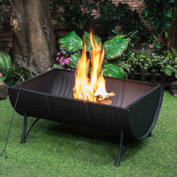 Chimenea de leña tipo barril Deko Living de 35 pulgadas (COB10502)