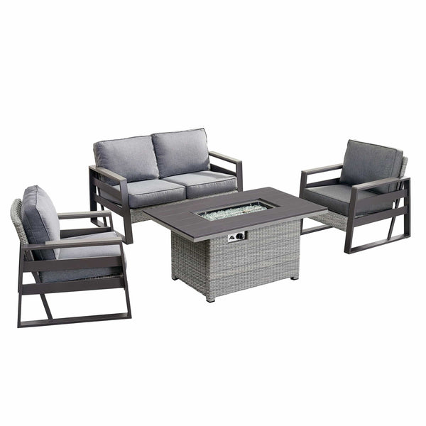 Conjunto de patio exterior y brasero Tricarico de Deko Living (COP30901)