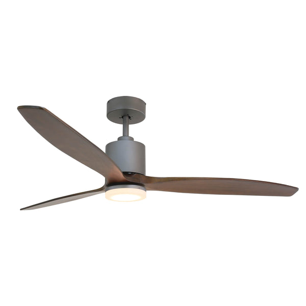 Ventilador de techo inteligente Forno Voce Tripolo de 66" con activación por voz en cuerpo de titanio y acabado negro