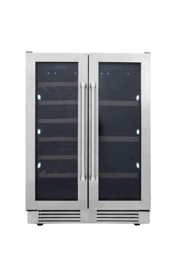 Enfriador de vinos y centro de bebidas independiente de zona dual de 24 pulgadas Thor Kitchen con