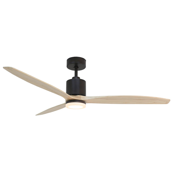 Ventilador de techo inteligente Forno Voce Tripolo de 66” activado por voz en bronce frotado con aceite