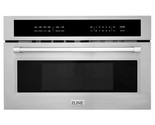 Horno microondas ZLINE 30 en acero inoxidable negro con mango tradicional (MWO...