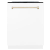 ZLINE 24 in. Tallac Series 3rd Rack Tall Tub Dishwasher in Black Stainless Steel with Stainless Steel Tub, 51dBa