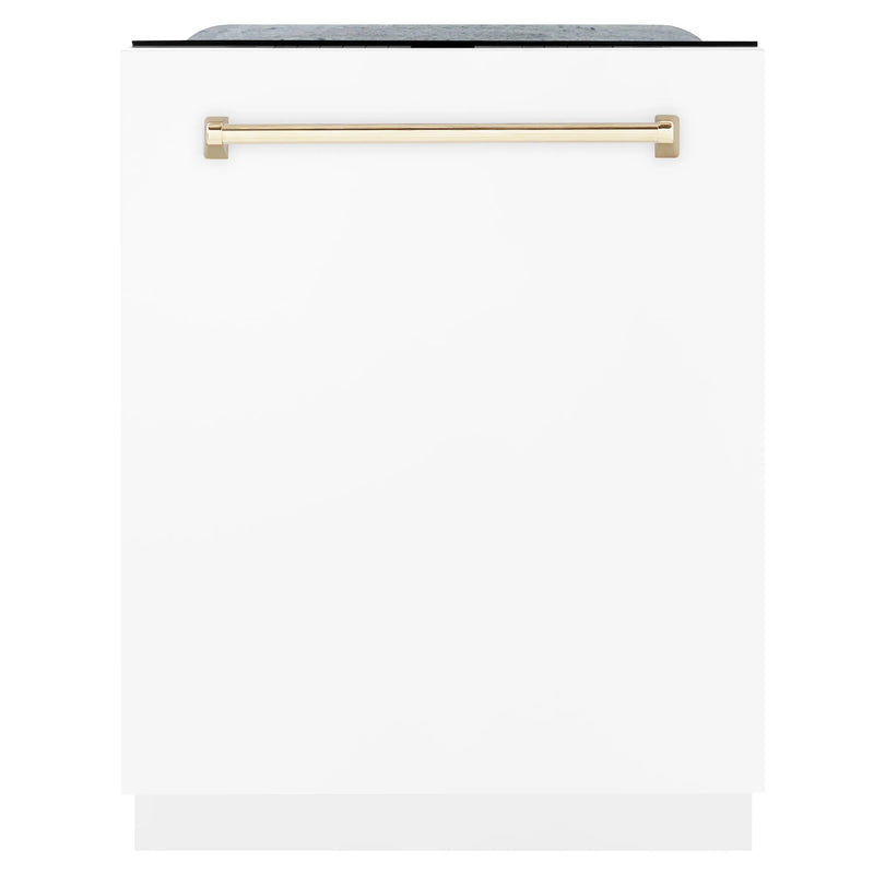 ZLINE 18 in. Tallac Series 3rd Rack Top Control Dishwasher with White Matte Panel, 51dBa (DWV-WM-18) Zline