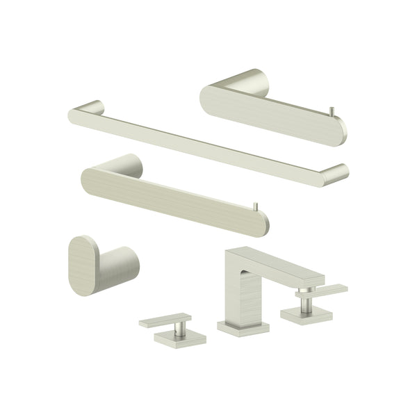 Juego de 5 grifos y accesorios para baño (5BP-CBYACCF-BN)