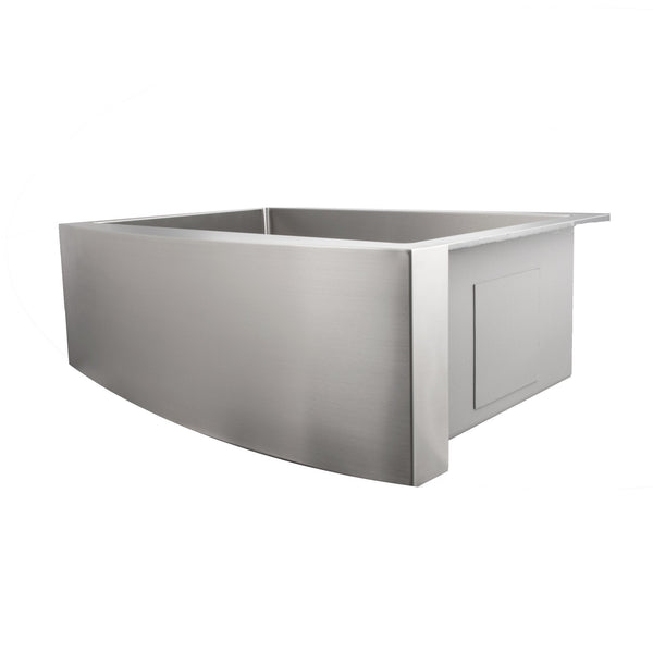 Fregadero de cocina de un solo tazón con base y montaje tipo delantal estilo granja Zermatt ZLINE de 30 pulgadas