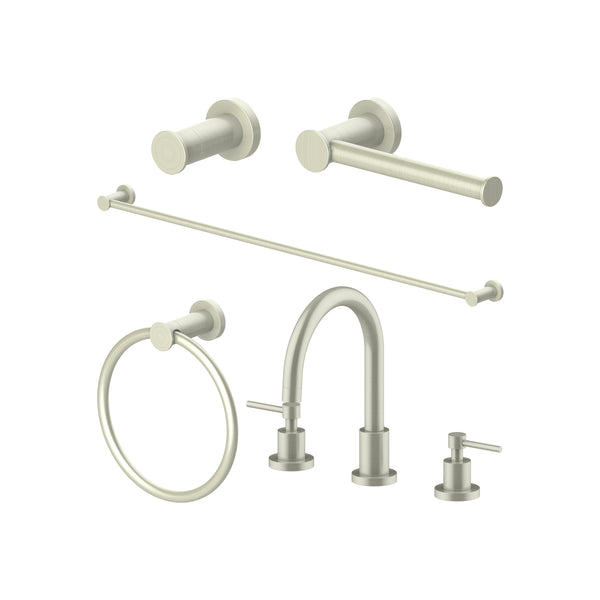 Juego de 5 grifos y accesorios para baño (5BP-EMBYACCF-BN)