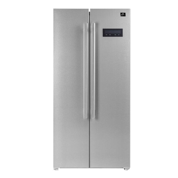 Refrigerador empotrado Forno de 33 pulgadas - Puertas de lado a lado - 15.6 pies cúbicos en acero inoxidable
