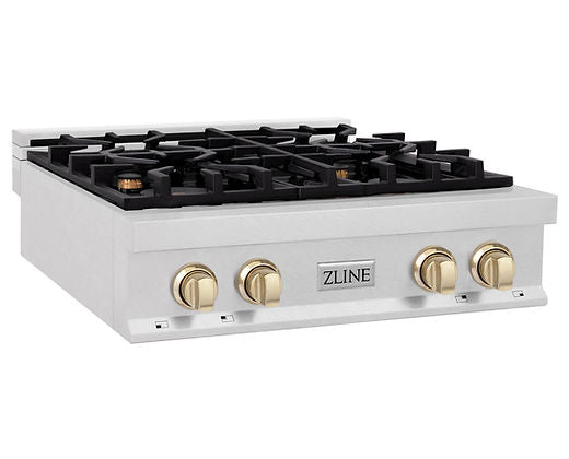 Estufa ZLINE Autograph Edition de 30 pulgadas en acero inoxidable DuraSnow® con...