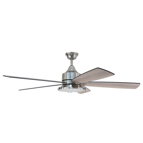 Ventilador de techo inteligente activado por voz Forno Voce Faro de 60” en níquel cepillado con Rev