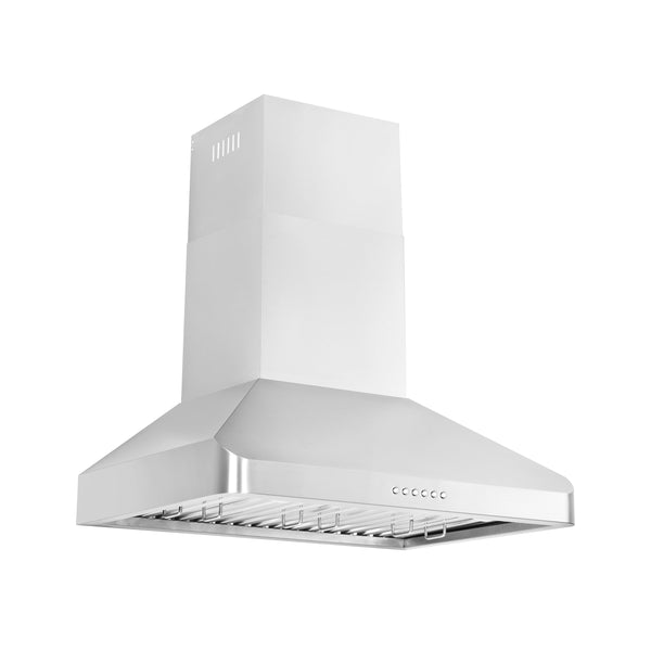 ZLINE 36” Alpine Series Wall Mount Range Hood in Stainless Steel with Remote Control, LED lighting, and Dishwasher-Safe Baffle Filters (ALP100WL-36)