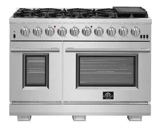 Forno 48-Inch Capriasca Gas Range with 8 Burners and 160,000 BTUs (FFSGS6260-48) Forno
