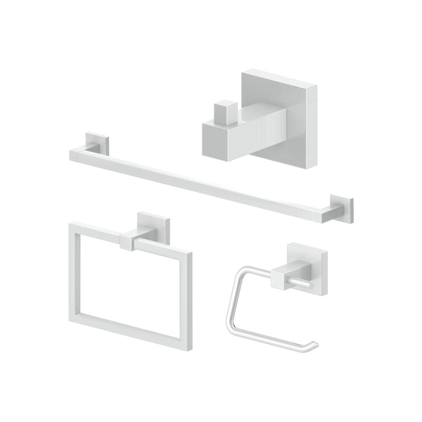 Paquete de accesorios de baño ZLINE Bliss con toallero, gancho, anilla e inodoro