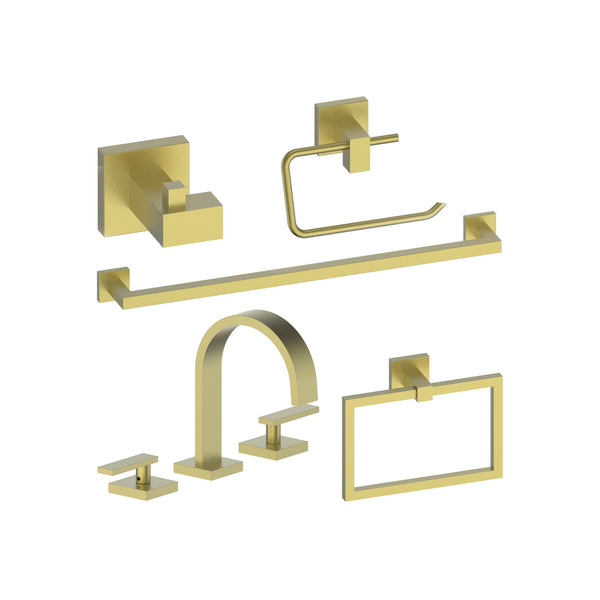 Juego de grifo y accesorios para baño de 5 piezas (5BP-BLSACCF-CB)