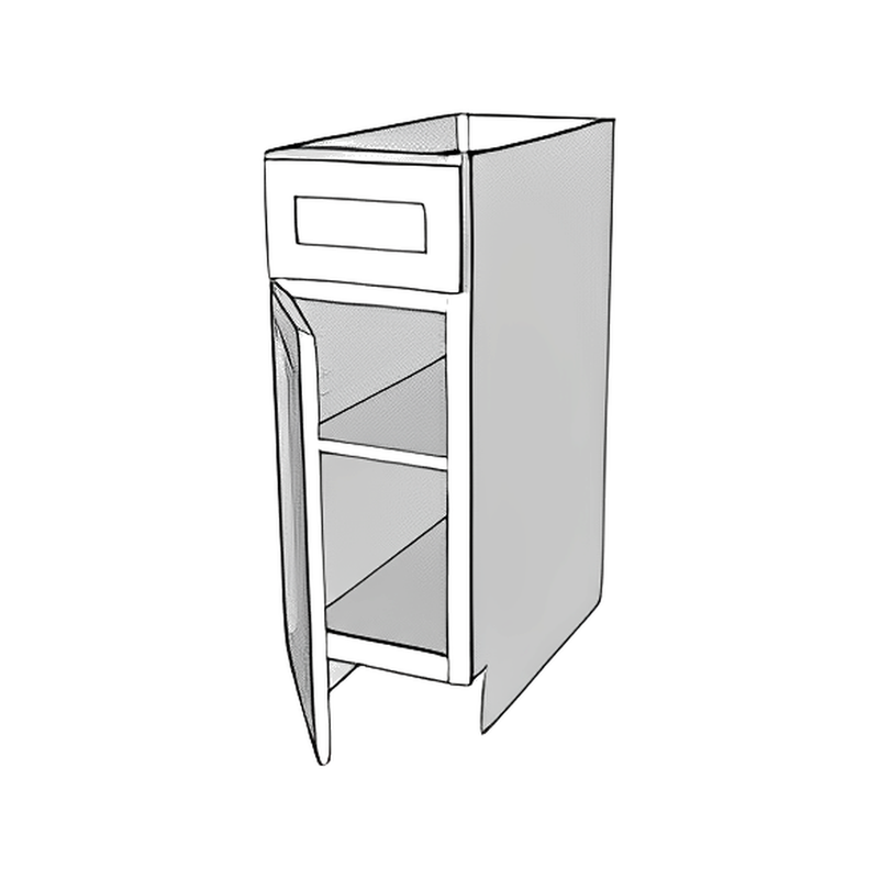 Matte Black Shaker 21" Base Cabinet — cabinet drawing