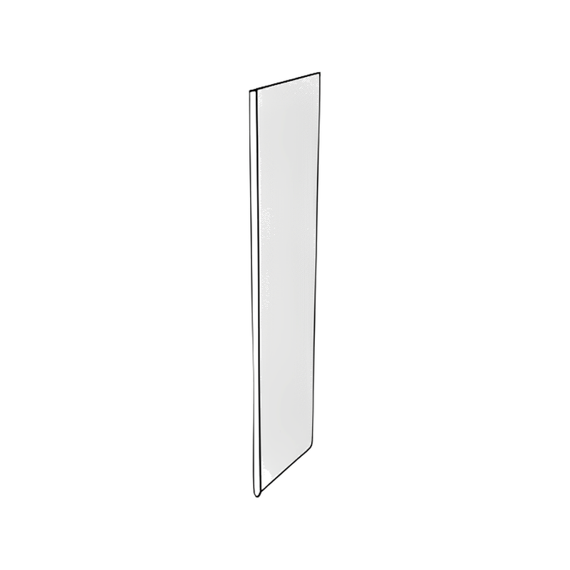 Matte Black Shaker Universal / Refrigerator Panel – 96" — cabinet drawing