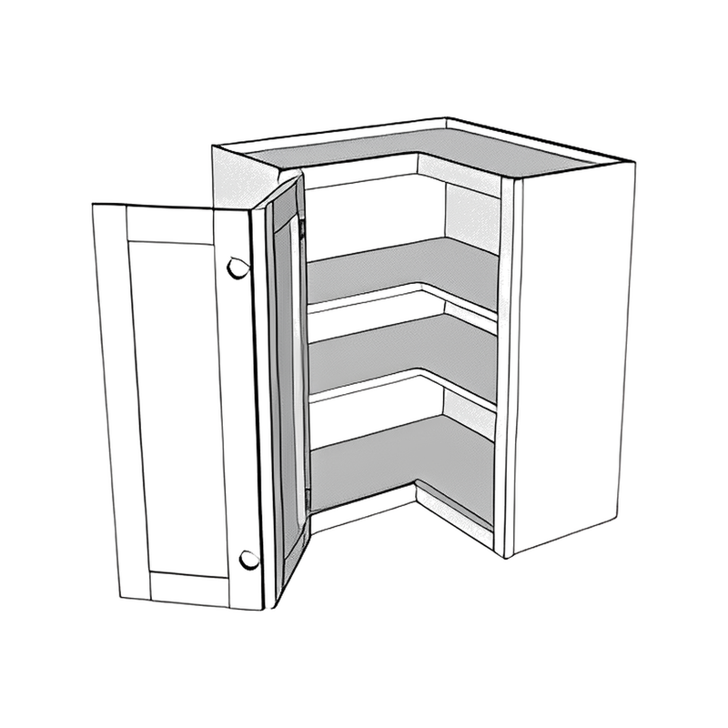 Espresso Shaker 24"W × 40"H Easy Reach Wall Cabinet — cabinet drawing