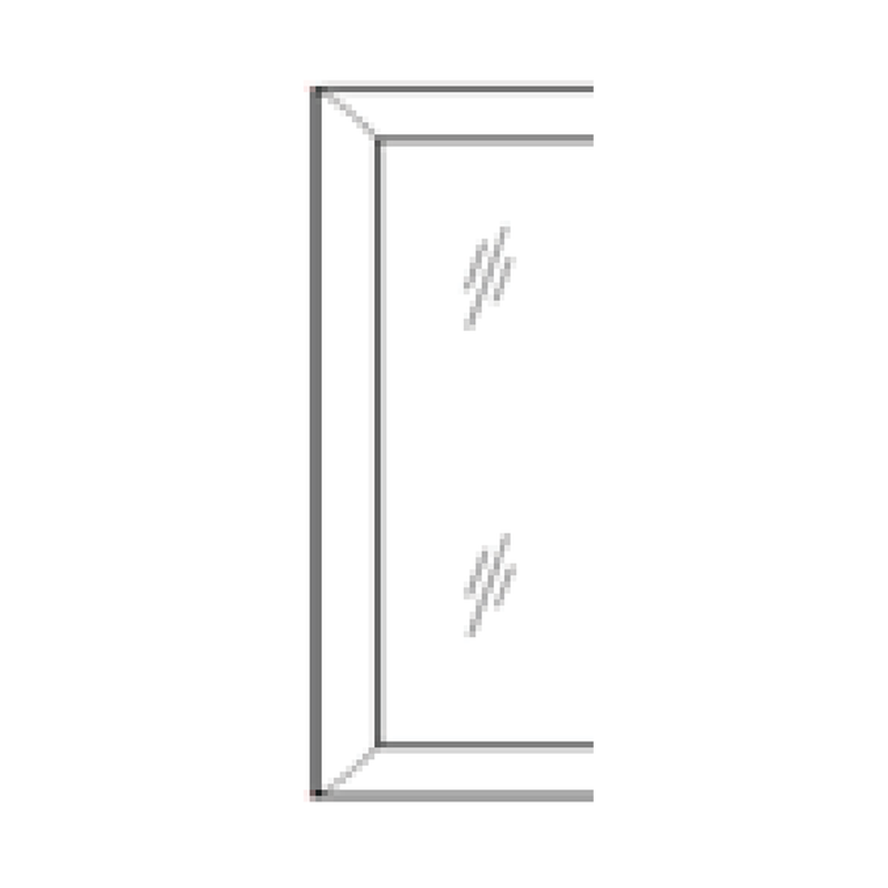 Forevermark glass door wall cabinet (no mullion) — catalog drawing