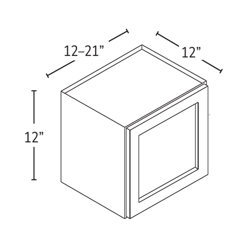 Forevermark 1-door stackable wall cabinet — catalog drawing
