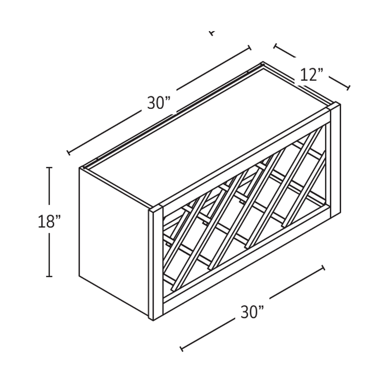 Forevermark wine rack wall cabinet — catalog drawing