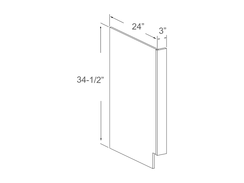 Molding / panel drawing — profile and side view