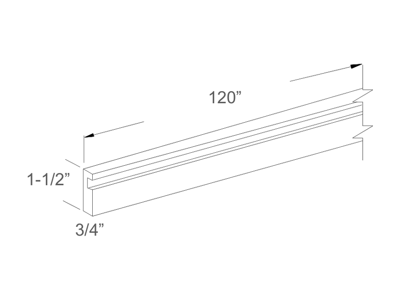 Molding / panel drawing — profile and side view