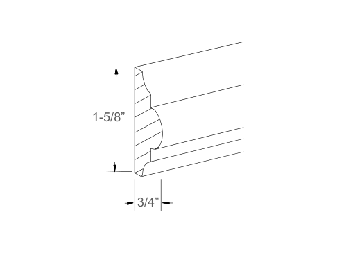 Cabinet drawing — front and side views