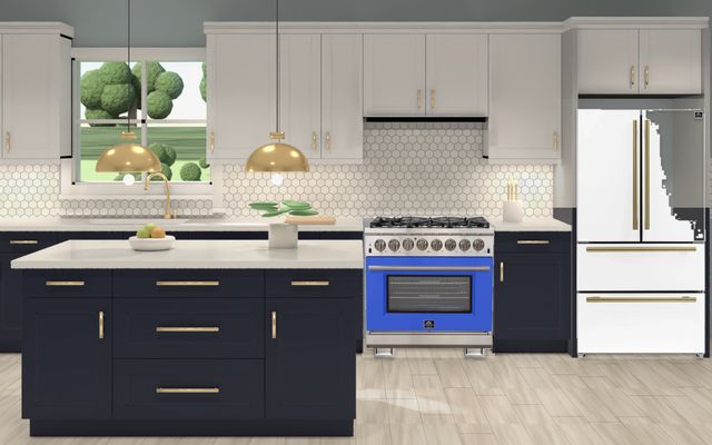 Coastal Blue kitchen — JWQ Cabinetry