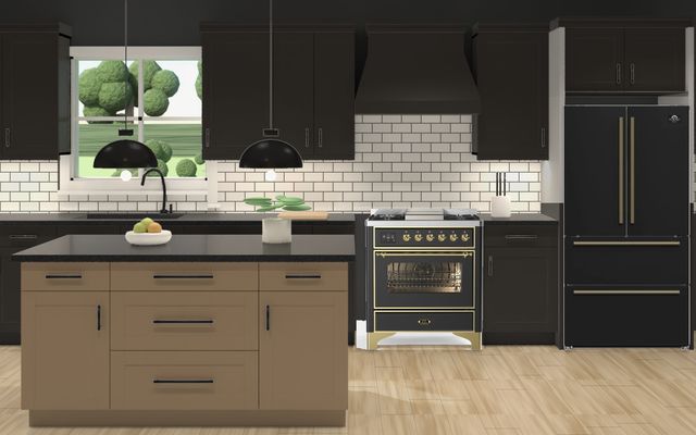 Moody Charcoal kitchen — Dark & dramatic