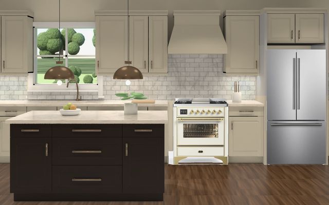 Traditional Glazed kitchen — J&K Cabinetry
