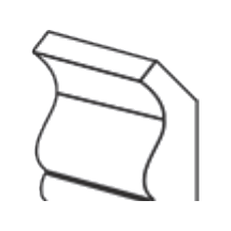 Classic White Shaker 2 inch Curve Crown Molding (CM2-CURVE)