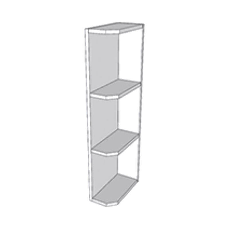 Classic White Shaker Wall End Shelf Cabinet (WES0636) — fully finished open shelves