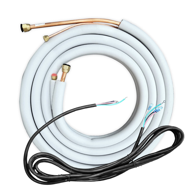 MRCOOL 25ft 1/4 x 3/8 Lineset for 9K & 12k Indoor Olympus  (w/ wire) (MC25-1438)
