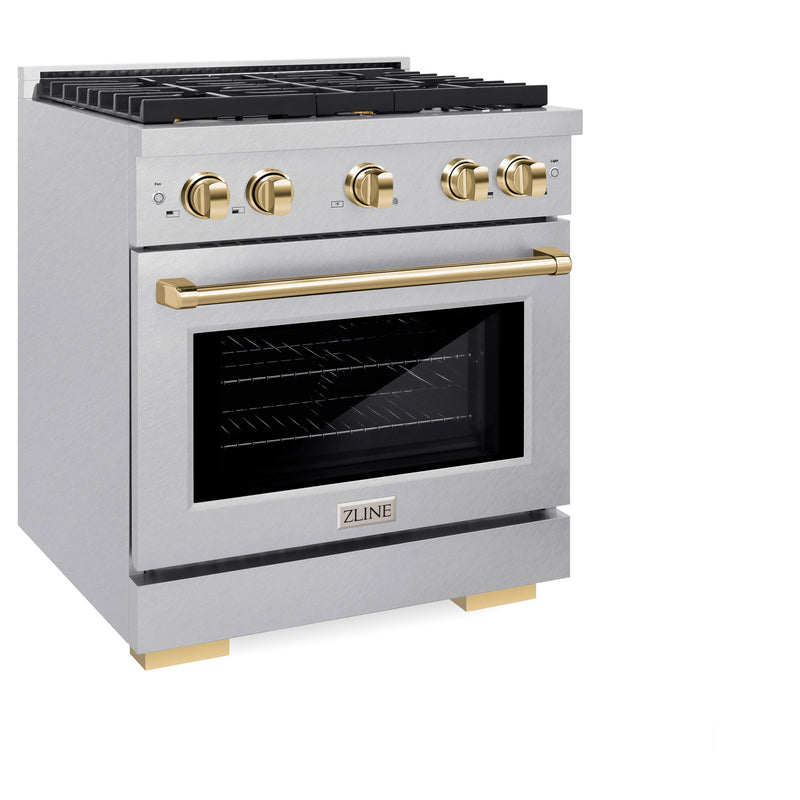 ZLINE SGRSZ-30-G Autograph Edition 30 in. Gas Range in Satin Stainless Steel