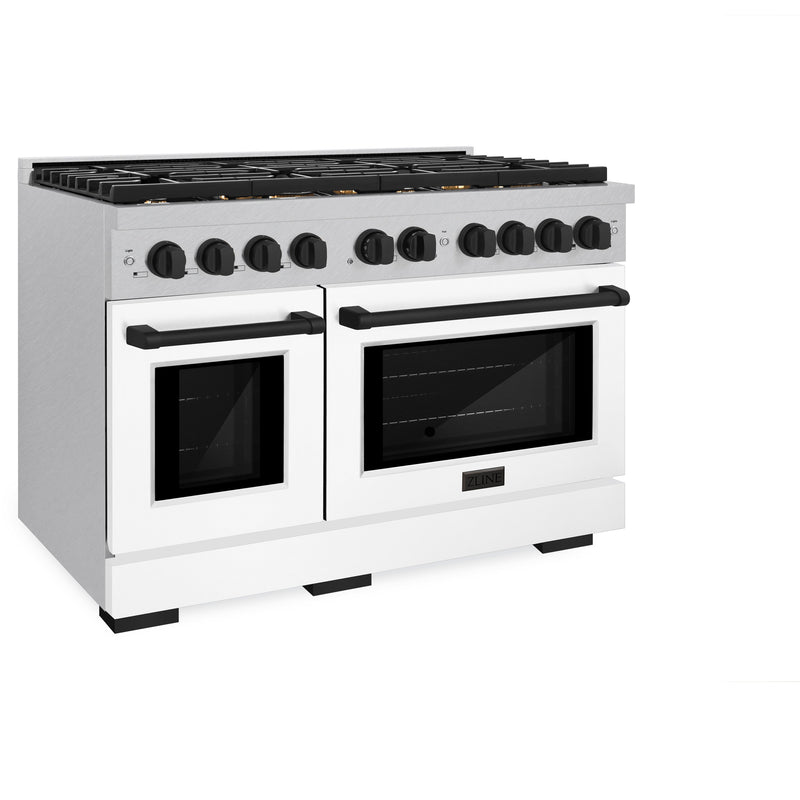 ZLINE SDRSZ-WM-48-MB Autograph Edition 48 in. Dual Fuel Range in Satin Stainless Steel