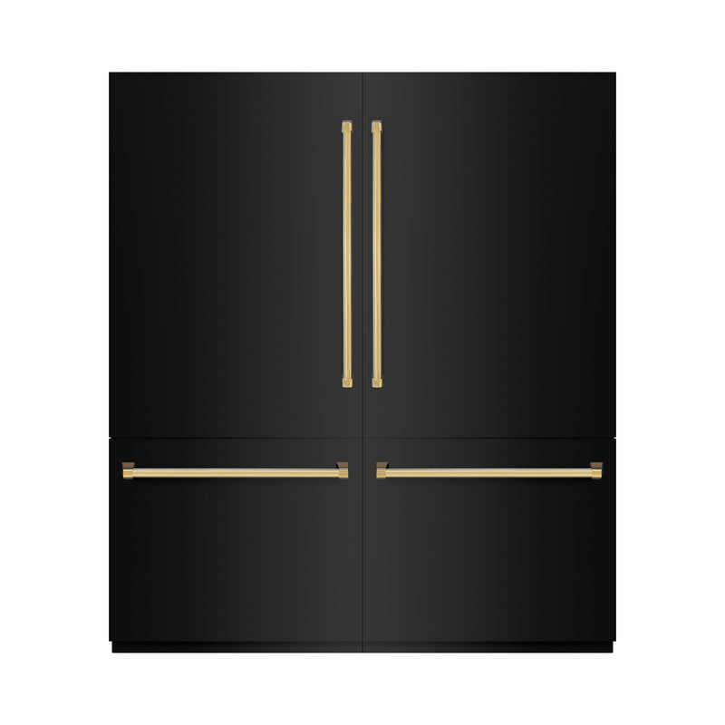 ZLINE RBITZ-BS-72-G Autograph Edition 72 in. French Door Refrigerator in Panel Ready