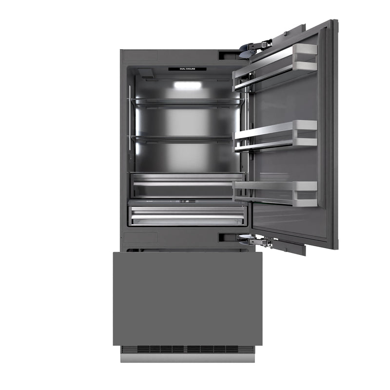 ZLINE GRBIT-36 36 in. Bottom Freezer Refrigerator in Panel Ready