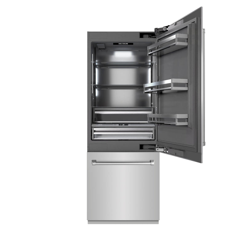 ZLINE GRBIV-304-30 30 in. Bottom Freezer Refrigerator in Panel Ready