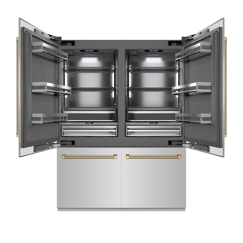 ZLINE GRBIVZ-30460KCB Autograph Edition 60 in. French Door Refrigerator in Panel Ready