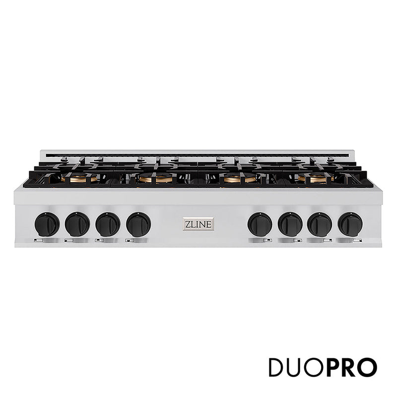 ZLINE PCRTZ-48-MB Autograph Edition 48 in. Gas Rangetop in Stainless Steel