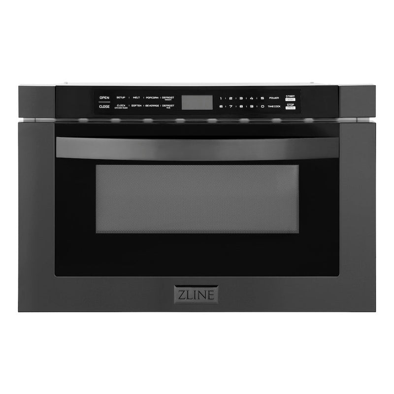 ZLINE MWD-1-BS 24 in. Microwave Drawer in Black Stainless Steel