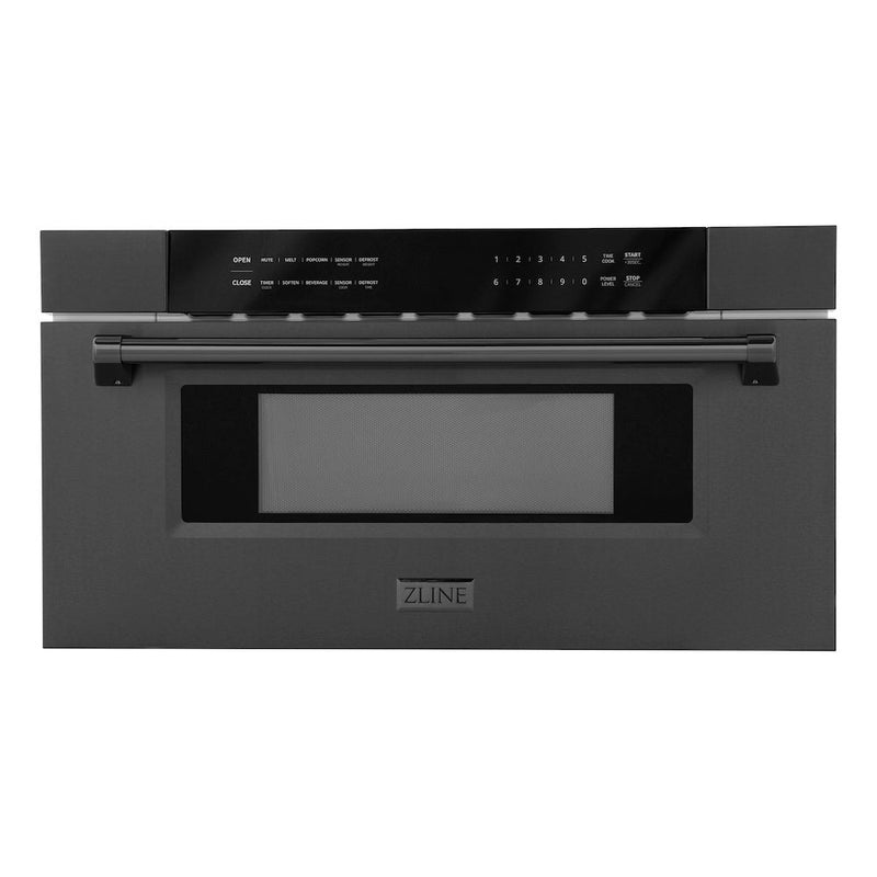 ZLINE 30" 1.2 cu. ft. Built-in Microwave Drawer in Black Stainless Steel ZLINE