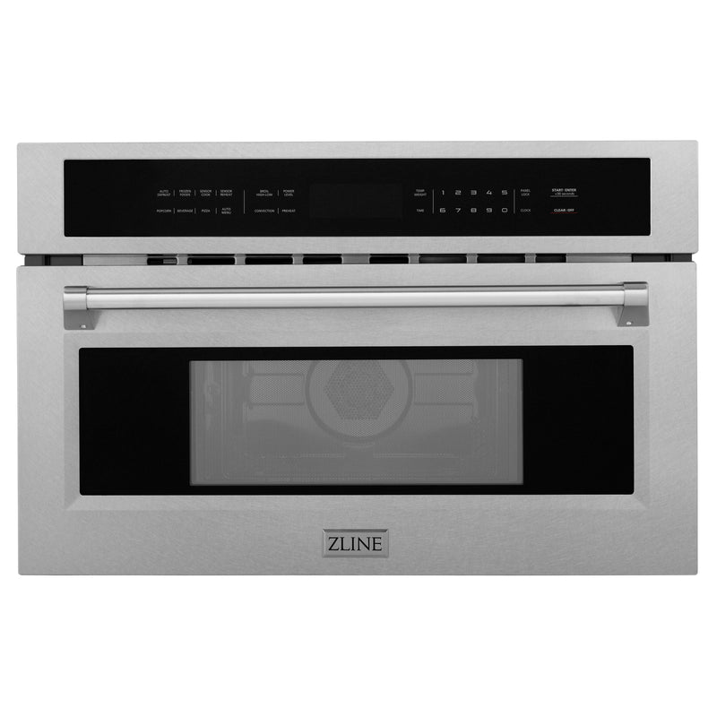 ZLINE 30” 1.6 cu ft. Built-in Convection Microwave Oven in Fingerprint Resistant Stainless Steel with Speed and Sensor Cooking ZLINE