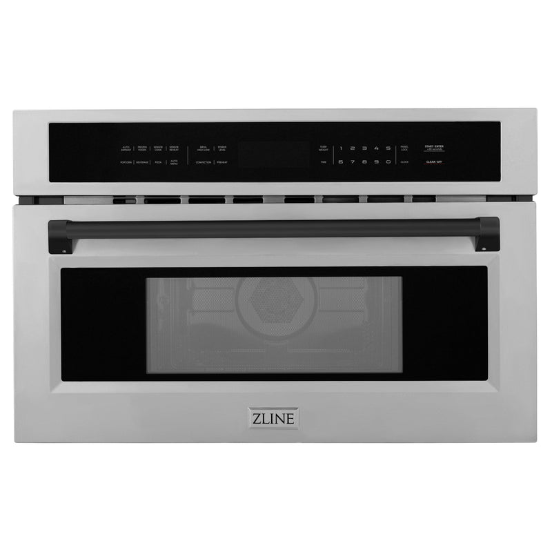 ZLINE MWOZ-30-SS-MB Autograph Edition 30 in. Microwave in Satin Stainless Steel