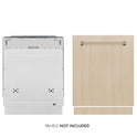 ZLINE Autograph Edition 24" Monument Series 3rd Rack Top Touch Control Tall Tub Dishwasher in Custom Panel Ready with Champagne Bronze Handle 45dBa (DWMTZ-24-CB)