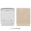 ZLINE Autograph Edition 24" Monument Series 3rd Rack Top Touch Control Tall Tub Dishwasher in Custom Panel Ready with Polished Gold Handle 45dBa (DWMTZ-24-G)