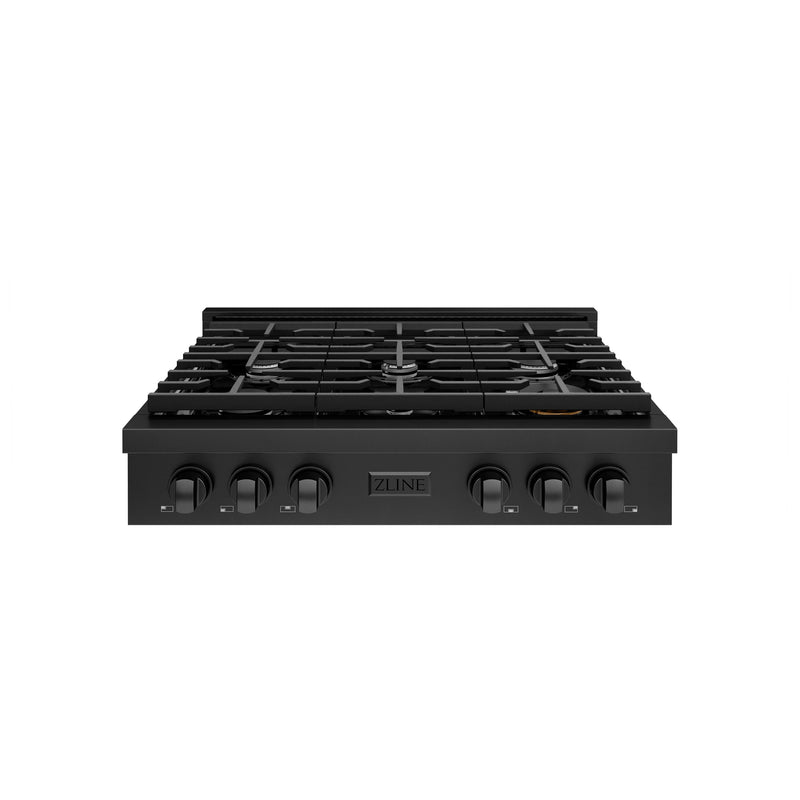 ZLINE SRTB-36 36 in. Rangetop in Black Stainless Steel