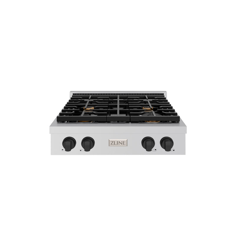 ZLINE SRTZ-30-MB Autograph Edition 30 in. Rangetop in Stainless Steel
