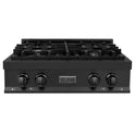 ZLINE Rangetop in Black Stainless Steel (Gas) (RTB-30)